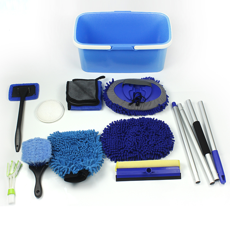 QL2017S7     Chenille car wash mop  tool  with bucket  set