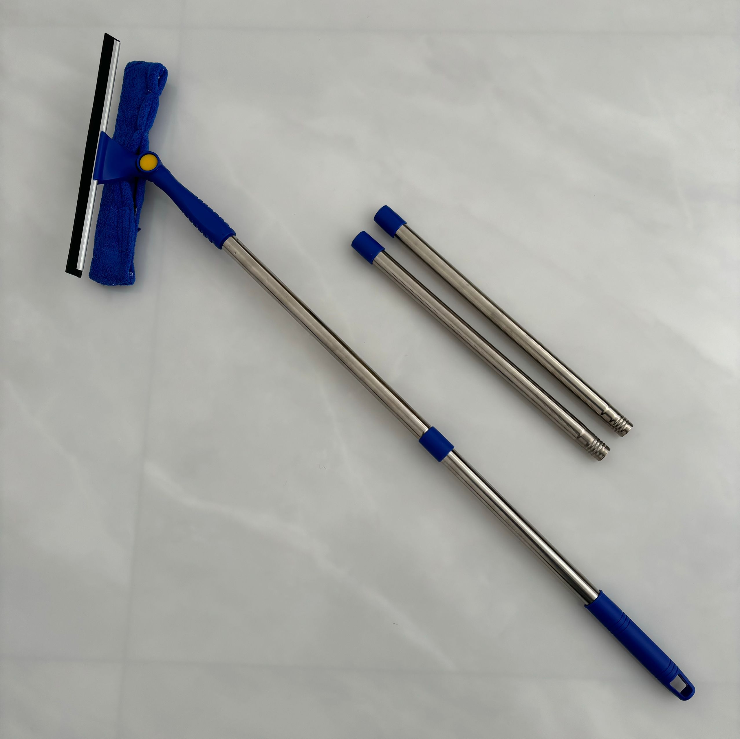 QL3027B  Foldable window cleaner with 4 section stainless steel pole